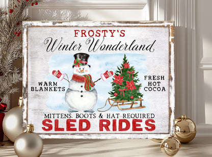 Rustic Metal Christmas Wall Art – Snowman Hot Cocoa Farmhouse Sign for Indoor & Outdoor Decor