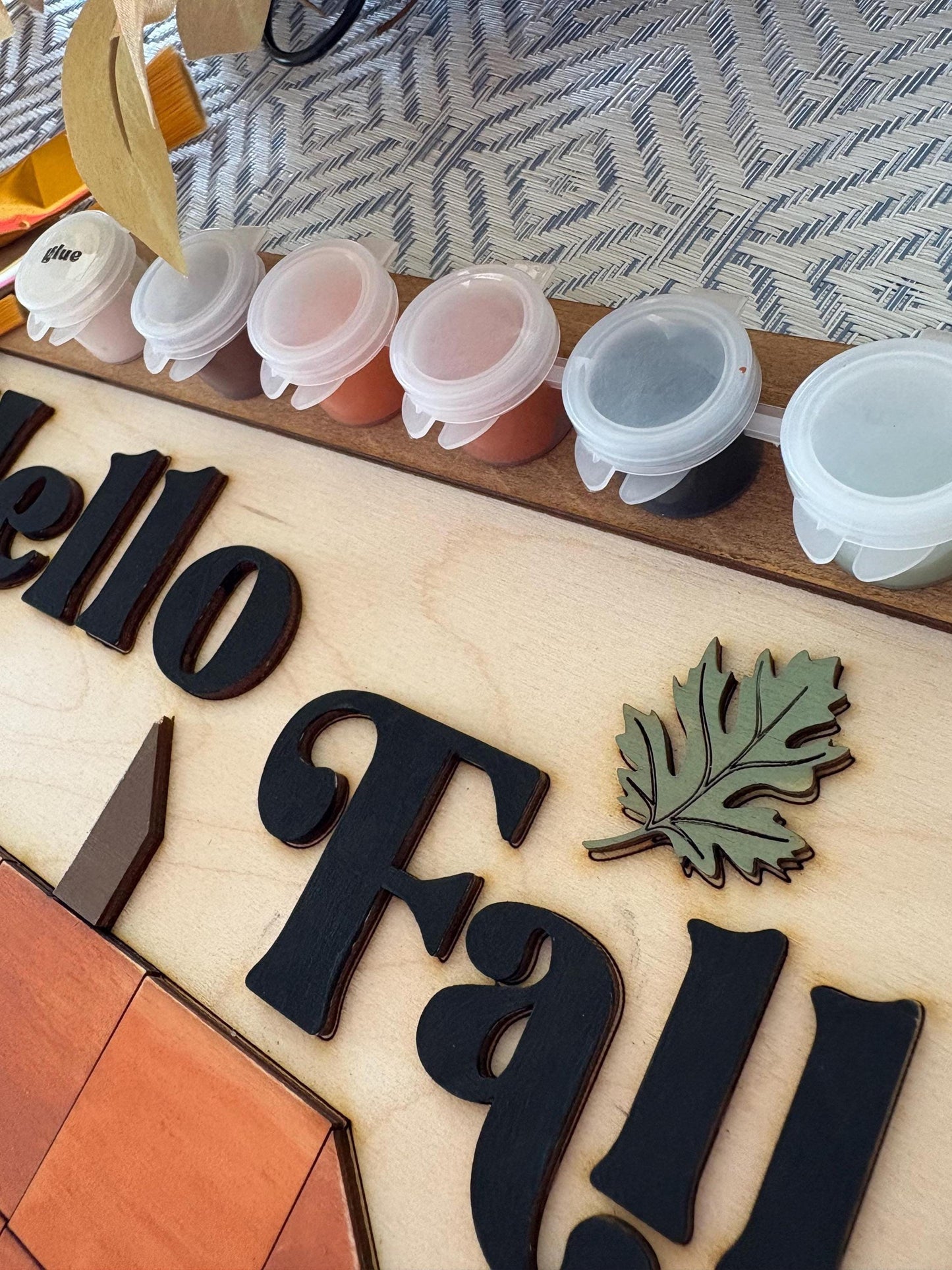 Hello Fall Framed Pumpkin Crow DIY Paint Kit - Host a Craft Night