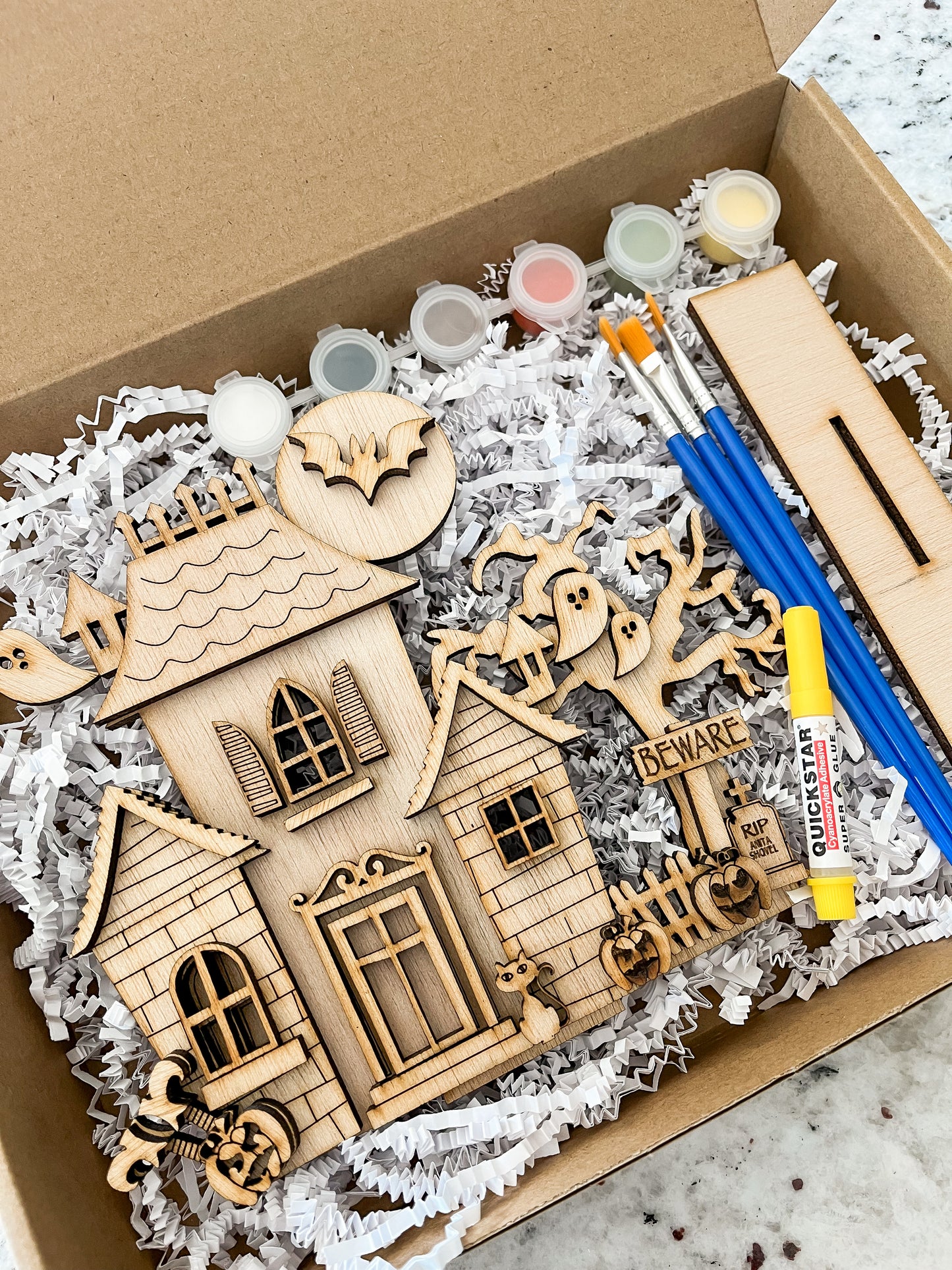 DIY Haunted House Paint Kit - Host a Craft Night