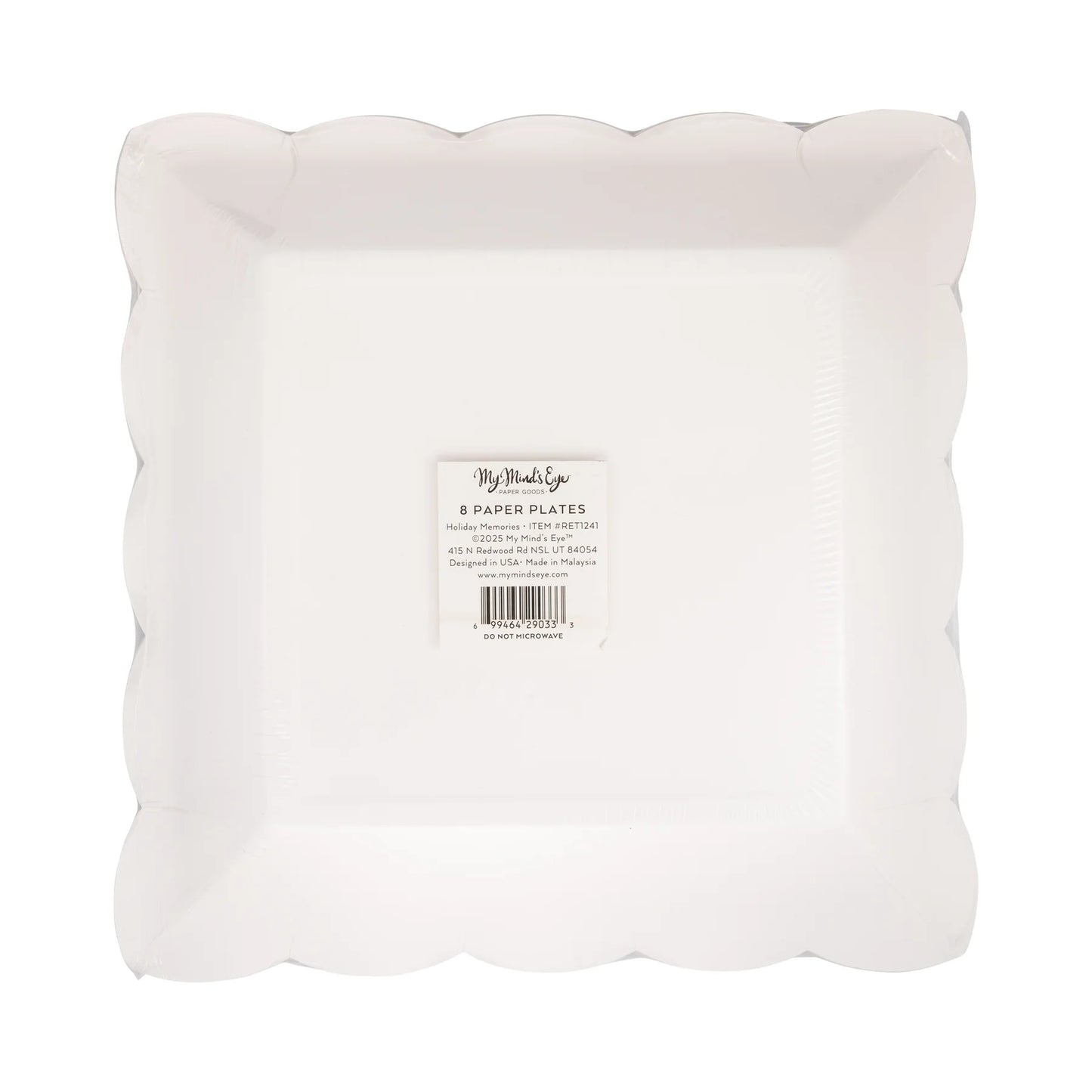 Retro Holiday Pattern Plates  - Set of 8 Plates