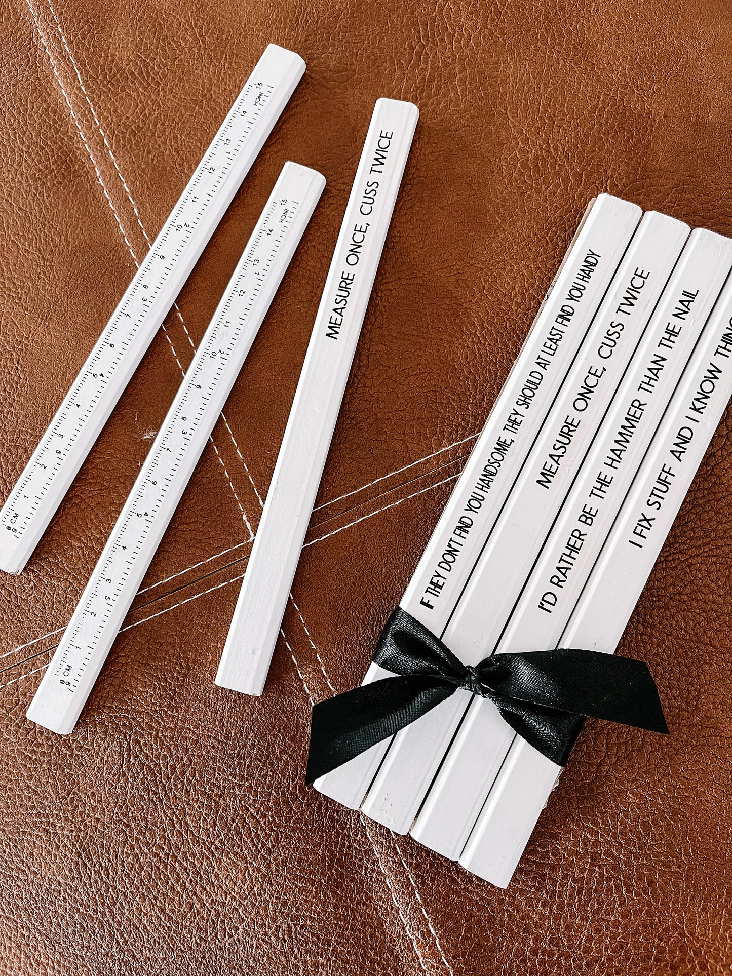 Personalized Carpenter Pencils – Engraved Funny Gift Set for Dad & Handyman