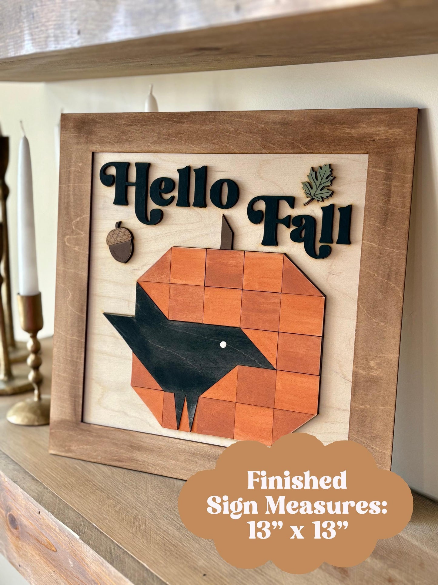 Hello Fall Framed Pumpkin Crow DIY Paint Kit - Host a Craft Night