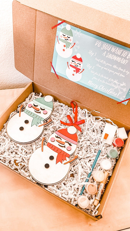 DIY Snowman Ornament Kit – Christmas Painting & Craft Set