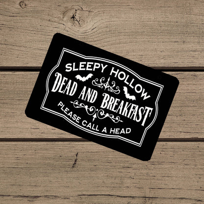 Sleepy Hollow Dead and Breakfast Sign – Outdoor Halloween Porch & Yard Decoration