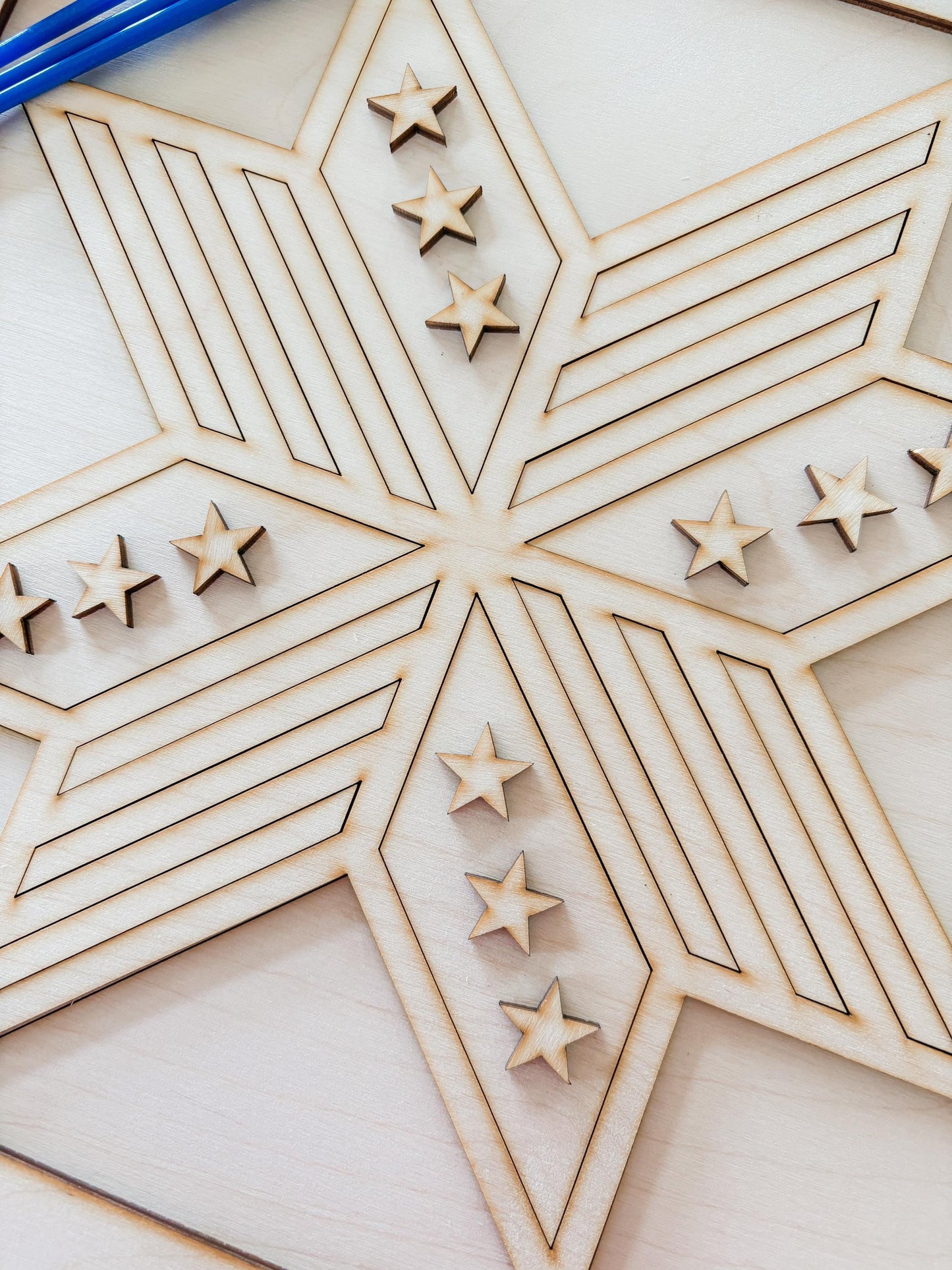 Framed 4th of July DIY Paint Kit – Patriotic Star Decorations, DIY Patriotic Craft, America Decor