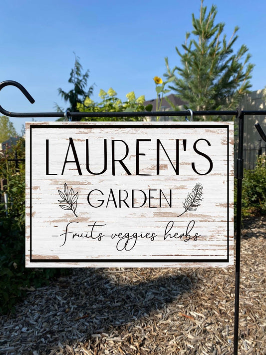 Personalized Garden Sign – Custom Metal Outdoor Sign, Dad’s Garden Gift, Hanging Garden Décor