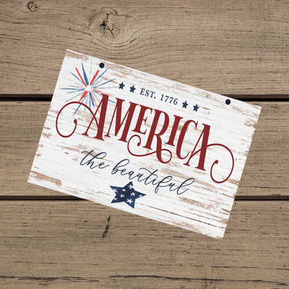 God Bless America Outdoor Sign – Patriotic 4th of July Porch & Garden Décor