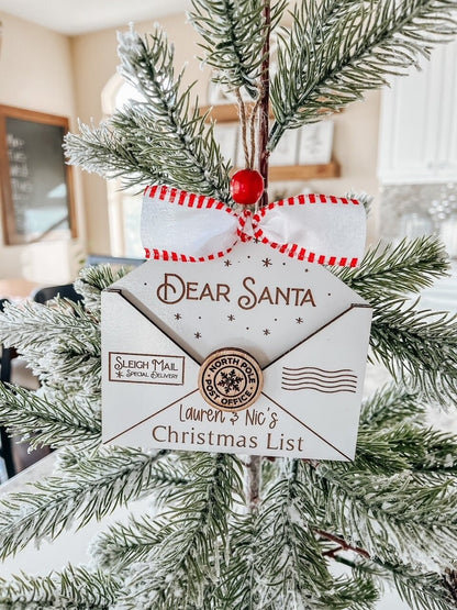 Personalized Dear Santa Christmas List Ornament for Kids – Custom Santa Ornament 2025