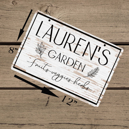 Personalized Garden Sign – Custom Metal Outdoor Sign, Dad’s Garden Gift, Hanging Garden Décor