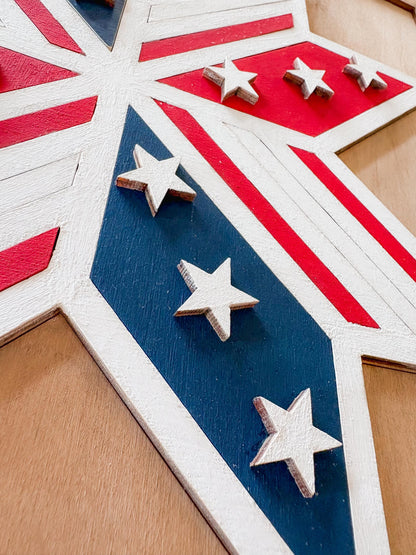 Framed 4th of July DIY Paint Kit – Patriotic Star Decorations, DIY Patriotic Craft, America Decor