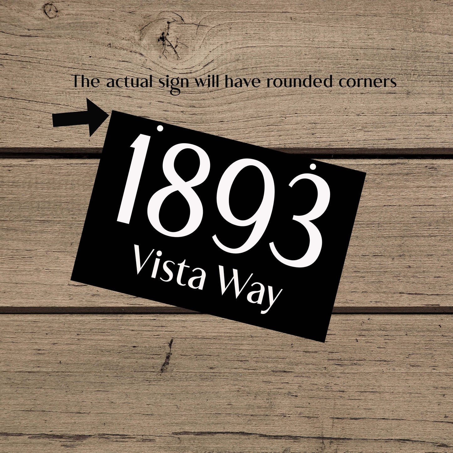 Black Metal Address Sign – Personalized Yard, Lamp Post & Welcome Sign