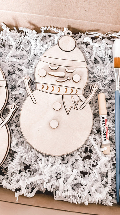 DIY Snowman Ornament Kit – Christmas Painting & Craft Set