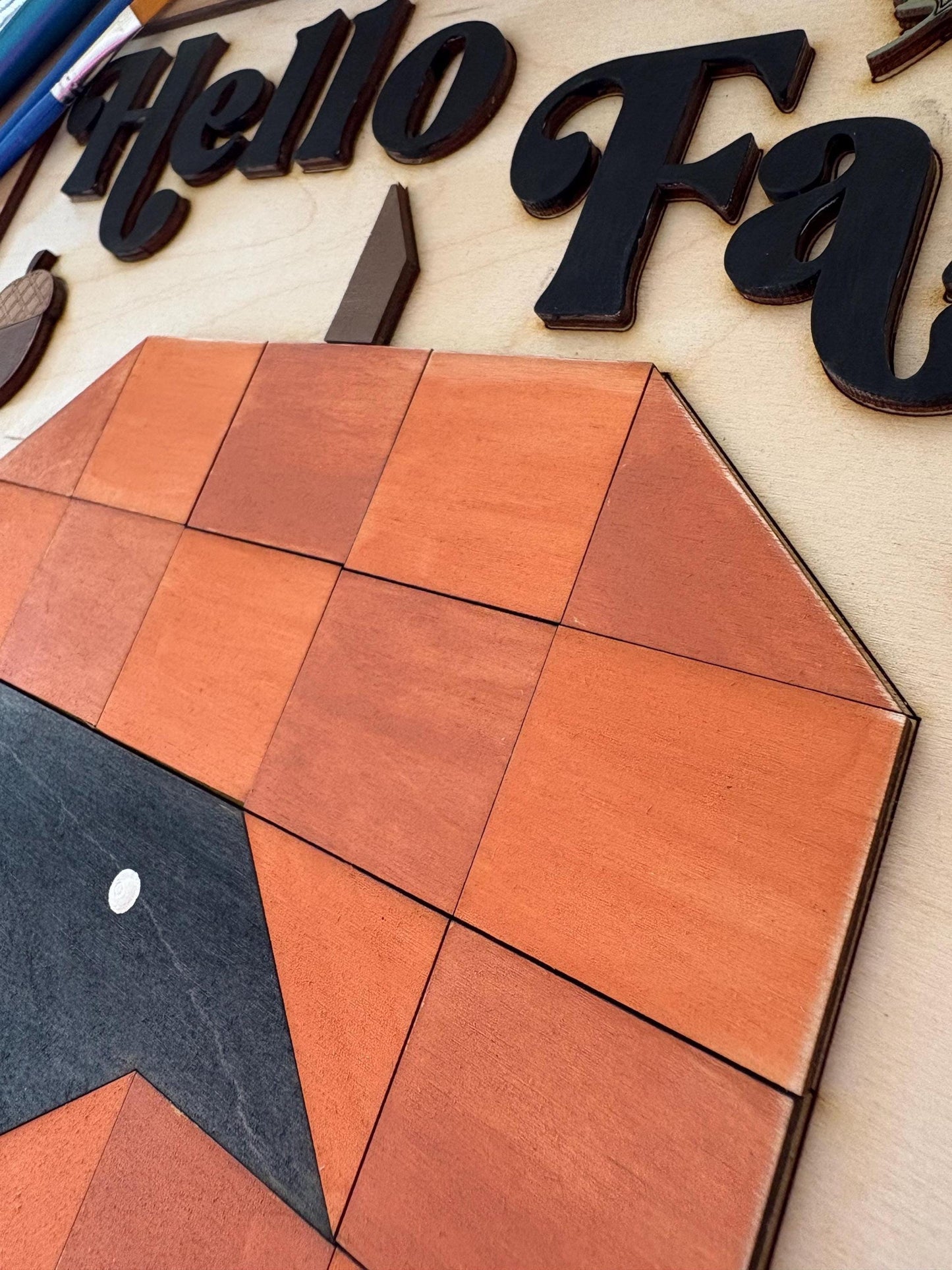 Hello Fall Framed Pumpkin Crow DIY Paint Kit - Host a Craft Night