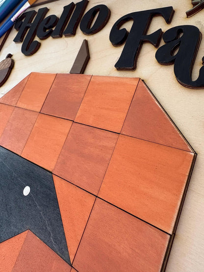 Hello Fall Framed Pumpkin Crow DIY Paint Kit - Host a Craft Night