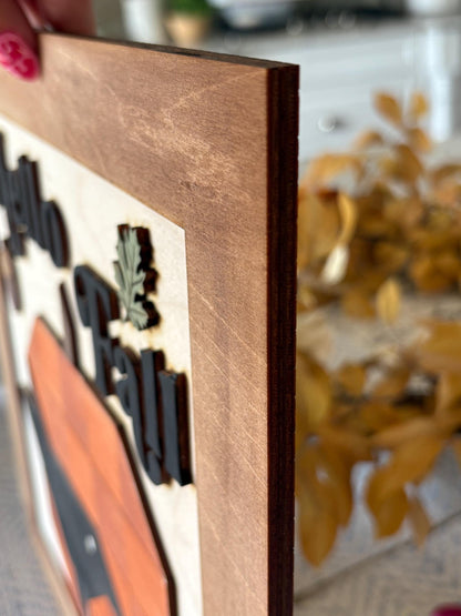 Hello Fall Framed Pumpkin Crow DIY Paint Kit - Host a Craft Night