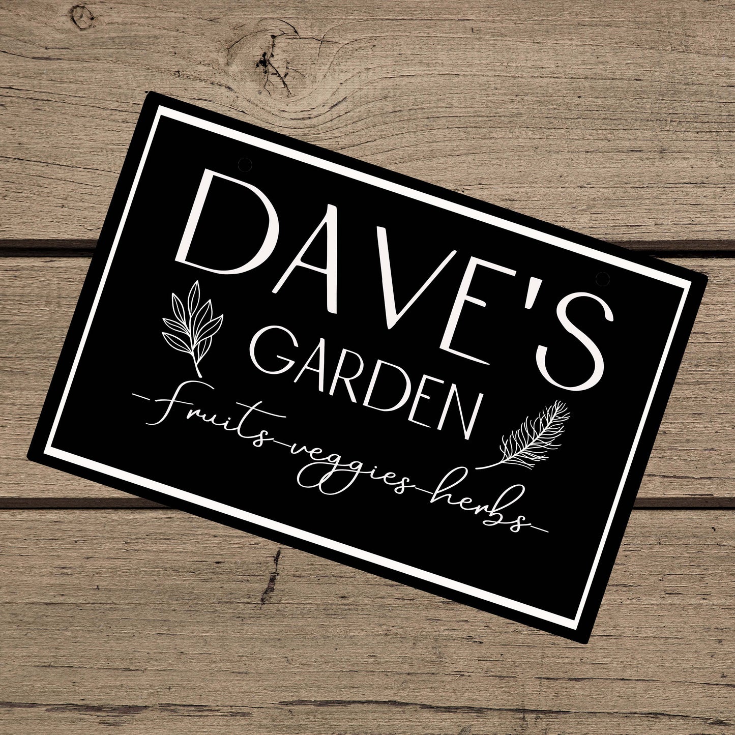 Personalized Garden Sign – Custom Metal Yard Sign, Gift for Dad, Outdoor Hanging Garden Décor