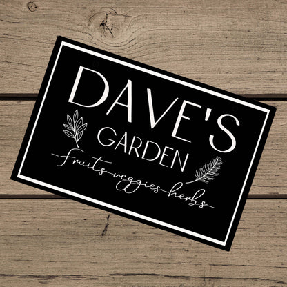Personalized Garden Sign – Custom Metal Yard Sign, Gift for Dad, Outdoor Hanging Garden Décor