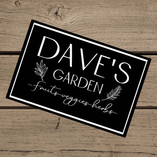 Personalized Garden Sign – Custom Metal Yard Sign, Gift for Dad, Outdoor Hanging Garden Décor