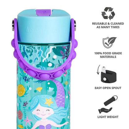 Personalized Kids Water Bottle with Straw – Leakproof Custom Tritan Toddler Cup