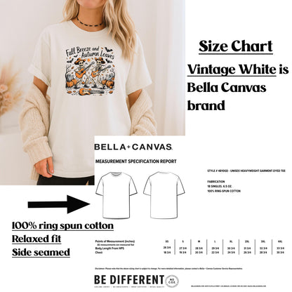 Oversized Vintage Halloween T-Shirt – Spooky Skeleton, Fall Breeze