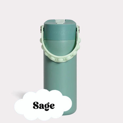Personalized Water Bottle with Straw for Kids – Engraved Stainless Steel Tumbler