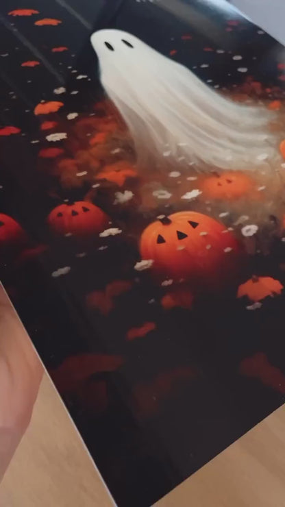 Dead Inside But It’s Spooky Season Metal Sign – Primitive Halloween Tarot Card Wall Art, Indoor/Outdoor Cottagecore Decor