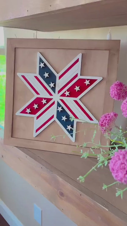 Framed 4th of July DIY Paint Kit – Patriotic Star Decorations, DIY Patriotic Craft, America Decor