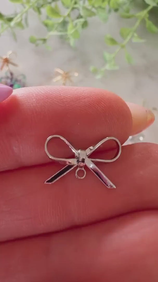 Real Gold Plated Bowknot Earring Studs – Jewelry Making Supplies & DIY Craft Materials